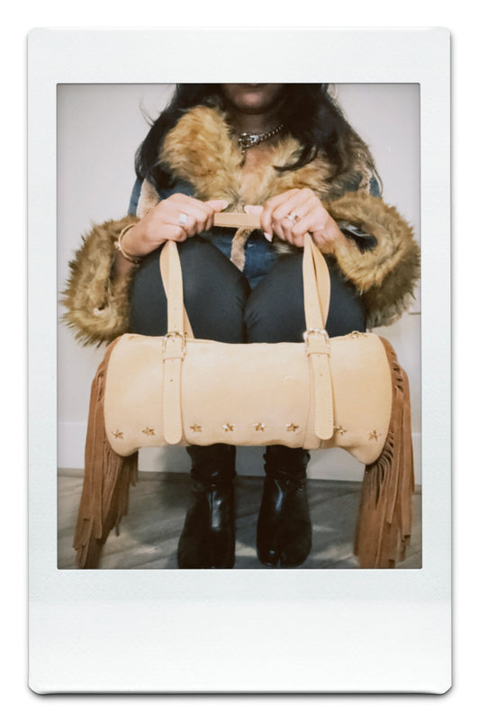 'Outlaw' Suede Barrel Bag